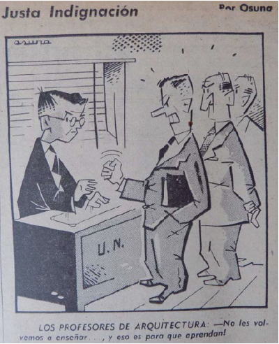 Caricatura de Osuna, El Espectador, Bogotá, 29 de abril de 1960